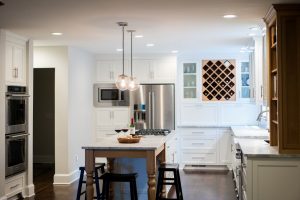 cabinetry design with freestanding island