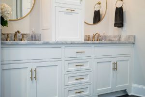 double bowl vanity cabinet