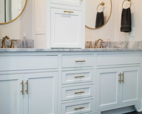 double bowl vanity cabinet