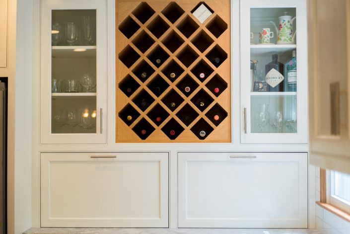 wine storage in custom kitchen