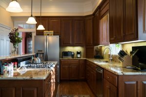 custom cherry kitchen cabinetry