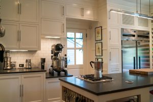 custom cabinetry makes space for mixer