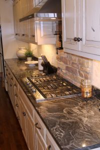 range top in granite countertop