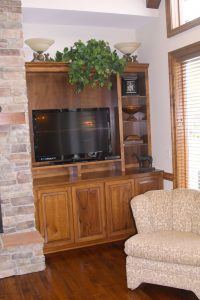 built-in media cabinet